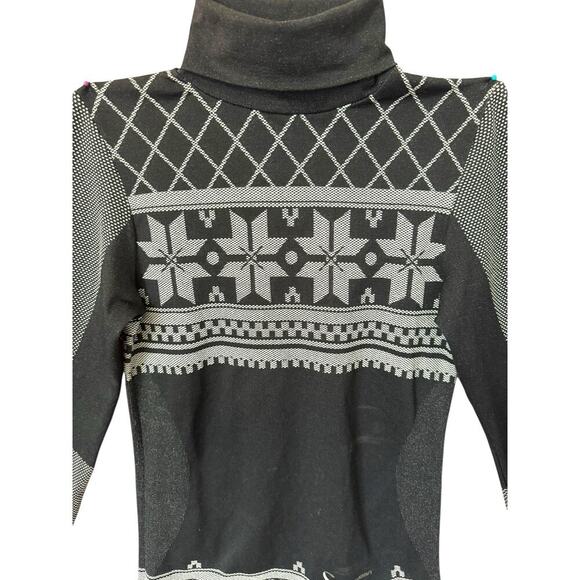 Climawear Women’s Seamless Long Sleeve Top Speckled Grey Stretchy Fitted S/M - Picture 3 of 8